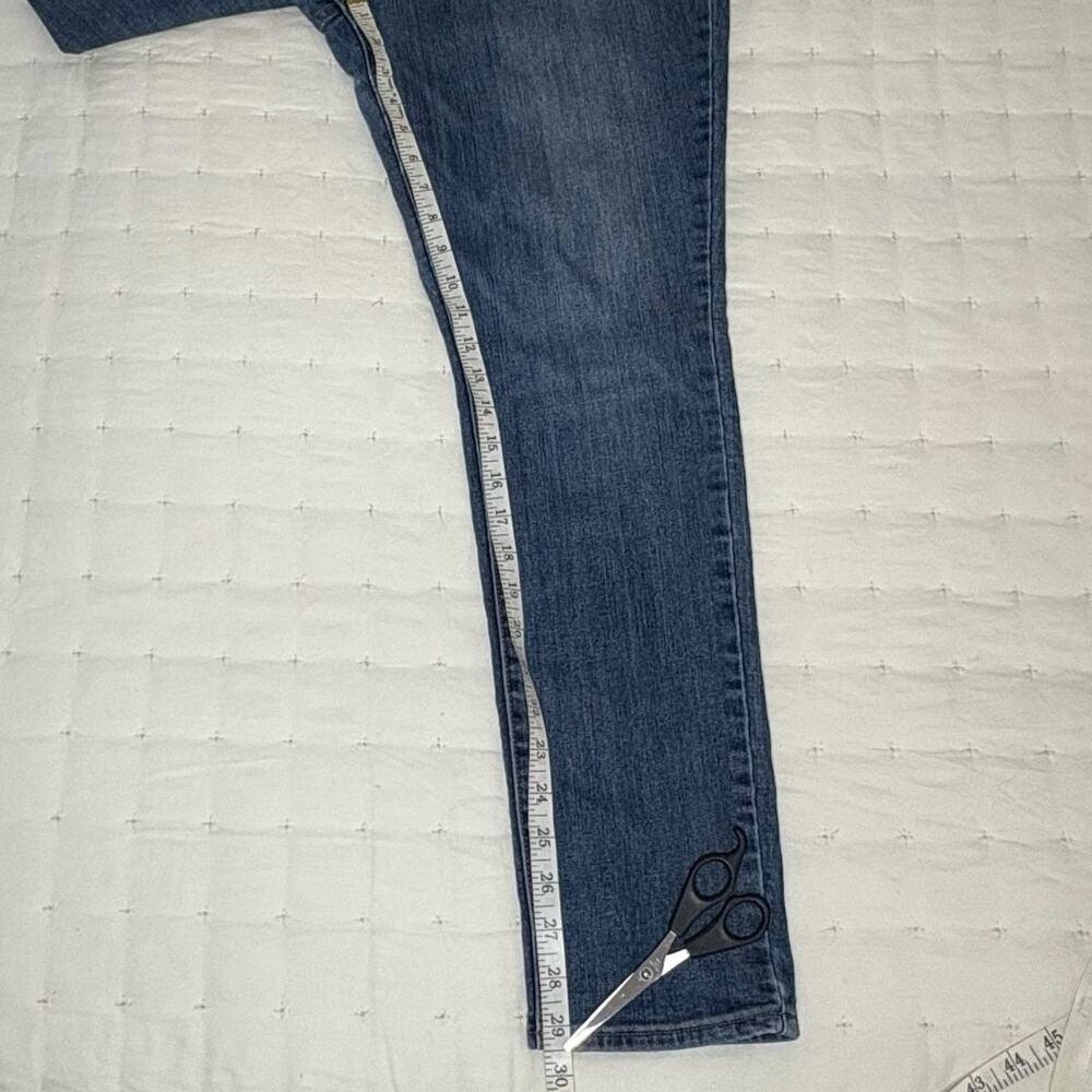 Old Navy Curvy Mid-Rise Skinny Distressed Jeans Women's 12R Blue Stretch Denim - Picture 9 of 11